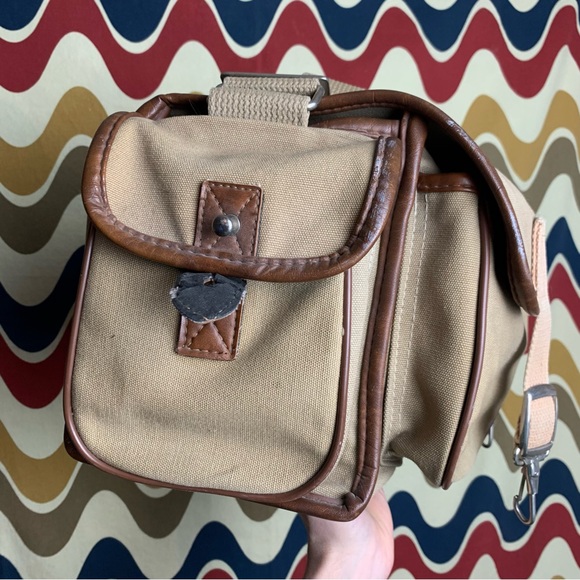 Vintage Canvas Bag with Leather Trim GUC - Picture 2 of 10